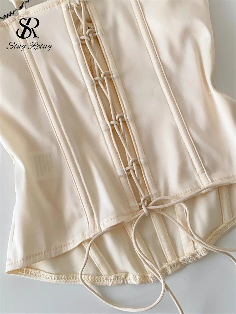 Laced Ruffle Tank Top