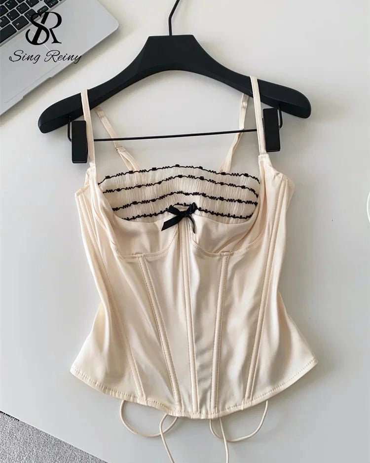 Laced Ruffle Tank Top