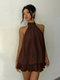 Flowy Halter Neck Dress