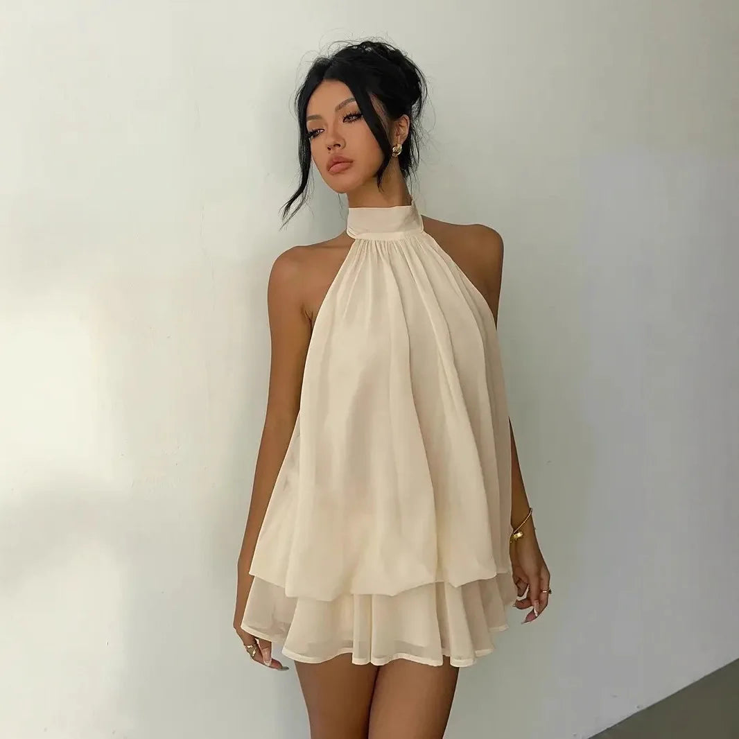Flowy Halter Neck Dress