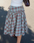 Plaid Tie-Up Skirt
